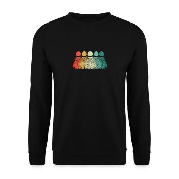 Badminton Shuttlecocks Game Match Racket Ball - Unisex Sweatshirt - black - Front - Alina (178cm) & Michal (187cm)