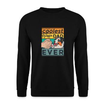 Meilleur chien de berger australien Aussie Dad Ever - Sweat-shirt Unisexe - noir - Devant - Alina (178cm) & Michal (187cm)