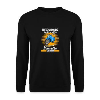 Schwalbenfahrer S50 KR51 Schwalbe DDR Moped Shirt - Unisex Pullover - Schwarz - Vorne - Alina (178cm) & Michal (187cm)