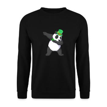 dabbing panda st patricks jour - Sweat-shirt Unisexe - noir - Devant - Alina (178cm) & Michal (187cm)