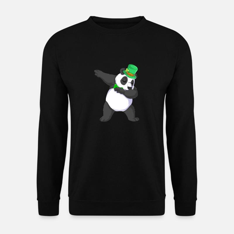 dabbing panda st patricks day - Unisex Sweatshirt - black