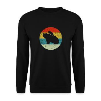 bear lover - Unisex Sweatshirt - black - Front - Alina (178cm) & Michal (187cm)
