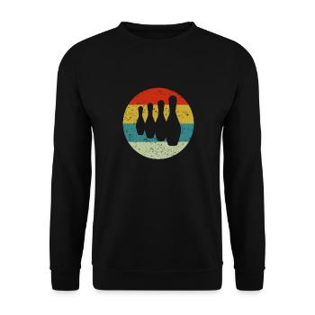 bowling - Unisex Sweatshirt - black - Front - Alina (178cm) & Michal (187cm)