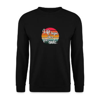Motivation Inspiration Saying Mental - Unisex Sweatshirt - black - Front - Alina (178cm) & Michal (187cm)