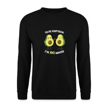 Tu es tout ce que j’ai Avo voulait avocat Valenti - Sweat-shirt Unisexe - noir - Devant - Alina (178cm) & Michal (187cm)