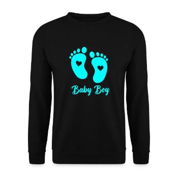 Baby Boy - Unisex Pullover - Schwarz - Vorne - Alina (178cm) & Michal (187cm)
