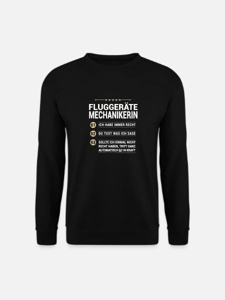 Fluggerätemechanikerin Beruf eigenen Paragraphen - Unisex Pullover - Schwarz