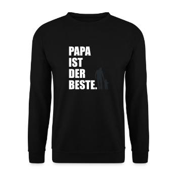 Papa Father's Day Son Dear Daddy - Unisex Sweatshirt - black - Front - Alina (178cm) & Michal (187cm)