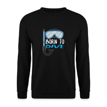 Born To Dive Scuba Diving Diver - Unisex Sweatshirt - black - Front - Alina (178cm) & Michal (187cm)
