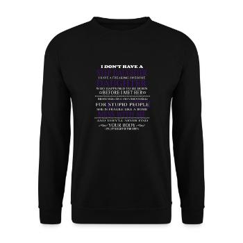 gift for stepdad - Unisex Sweatshirt - black - Front - Alina (178cm) & Michal (187cm)