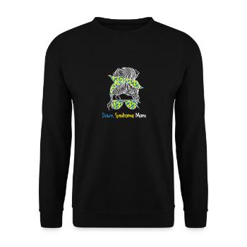 Syndrome de Down Vie de maman, Syndrome de Down Trisomie 21 - Sweat-shirt Unisexe - noir - Devant - Alina (178cm) & Michal (187cm)
