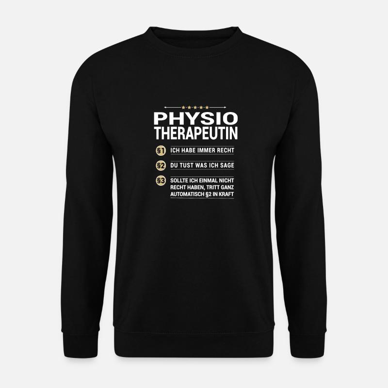 Physiotherapeutin Beruf meine eigenen Paragraphen - Unisex Pullover - Schwarz