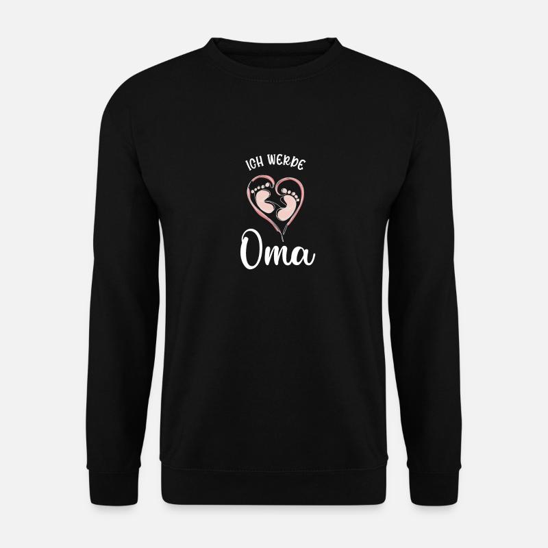 Ich werde Oma 2022 2023 Großmutter Beste Oma - Unisex Pullover - Schwarz
