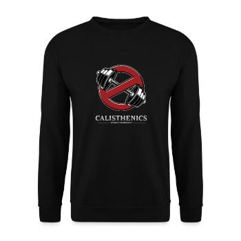 NO WEIGHTS ALLOWED - CALISTHENICS - Street Workout - Unisex Sweatshirt - black - Front - Alina (178cm) & Michal (187cm)