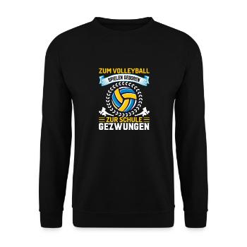 Volleyball Schule Beachvolleyball - Unisex Pullover - Schwarz - Vorne - Alina (178cm) & Michal (187cm)