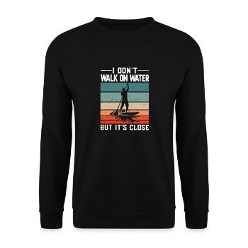 Stand Up Paddling Paddle Board SUP Board Saying - Unisex Sweatshirt - black - Front - Alina (178cm) & Michal (187cm)