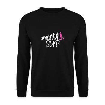 Stand Up Paddling Paddle Board SUP Board Evolution - Unisex Sweatshirt - black - Front - Alina (178cm) & Michal (187cm)