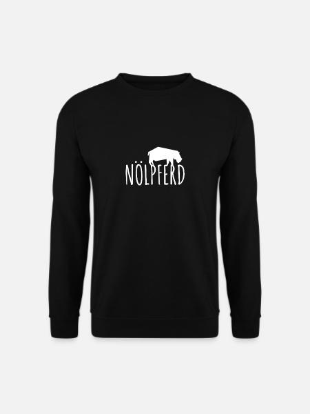 Nölpferd Nilpferd Morgenmuffel Flusspferd Hippo - Unisex Pullover - Schwarz