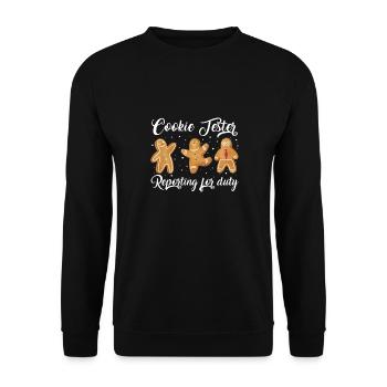 Baking Cookies Christmas Cookies Family - Unisex Sweatshirt - black - Front - Alina (178cm) & Michal (187cm)