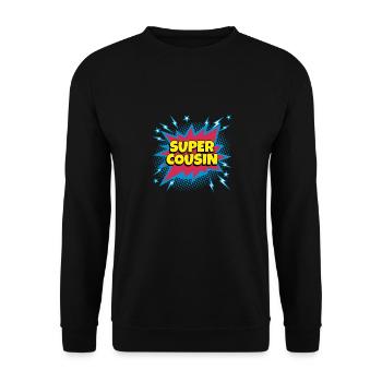 Super Cousin super héro supercousin - Sweat-shirt Unisexe - noir - Devant - Alina (178cm) & Michal (187cm)