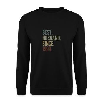 Bester Ehemann seit 1999 - Unisex Pullover - Schwarz - Vorne - Alina (178cm) & Michal (187cm)