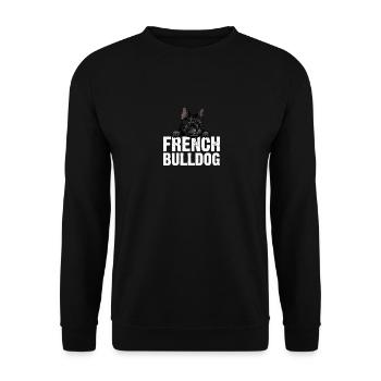 French Bulldog - Unisex Sweatshirt - black - Front - Alina (178cm) & Michal (187cm)