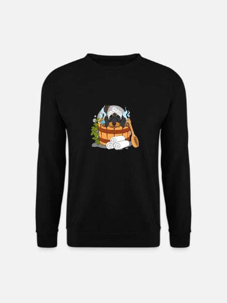 Rauhaardackel Sauna Wellness - Unisex Sweatshirt - black