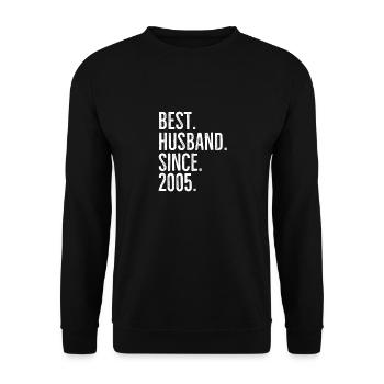 Bester Ehemann seit 2005 - Unisex Pullover - Schwarz - Vorne - Alina (178cm) & Michal (187cm)