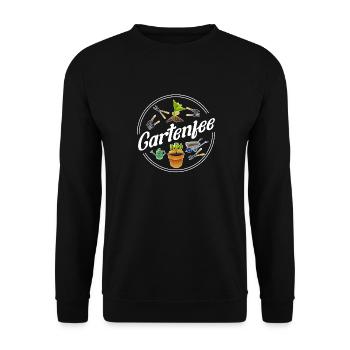 Gartenfee Gärtnerin Kleingarten Gartenprinzessin G - Unisex Pullover - Schwarz - Vorne - Alina (178cm) & Michal (187cm)
