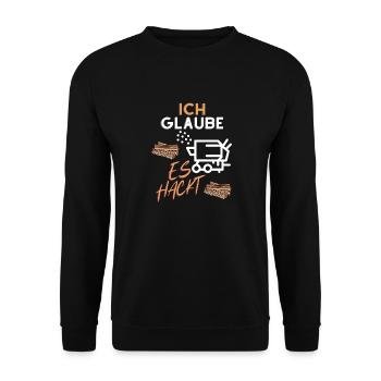 Ich glaube es hackt - Unisex Pullover - Schwarz - Vorne - Alina (178cm) & Michal (187cm)