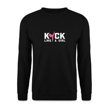 Coup de pied comme une fille | Karaté - Sweat-shirt Unisexe - noir - Devant - Alina (178cm) & Michal (187cm)