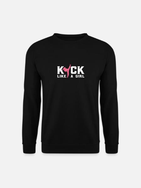 Kick like a Girl | Karate - Unisex Pullover - Schwarz