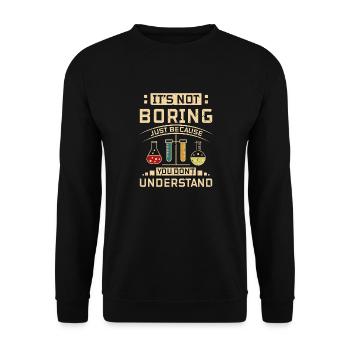 Chimiste si vous ne le comprenez pas - Sweat-shirt Unisexe - noir - Devant - Alina (178cm) & Michal (187cm)
