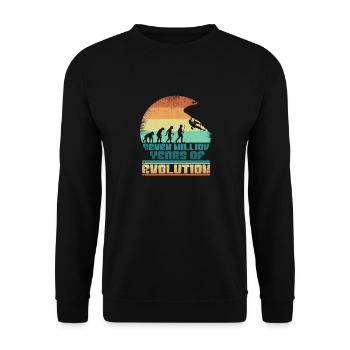 Climbers Climbing Bouldering Evolution 005-144 - Unisex Sweatshirt - black - Front - Alina (178cm) & Michal (187cm)