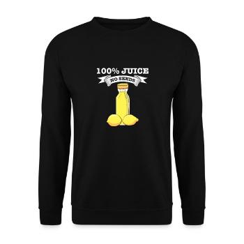 Urologie I Procédure de vasectomie I 100% Jus Non - Sweat-shirt Unisexe - noir - Devant - Alina (178cm) & Michal (187cm)