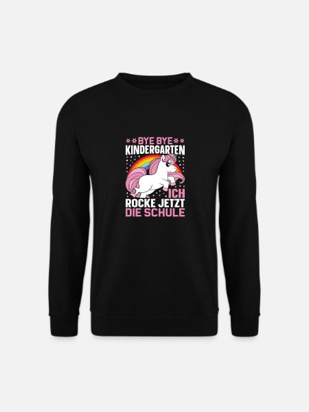 Einhorn Einschulung Kindergarten - Unisex Pullover - Schwarz