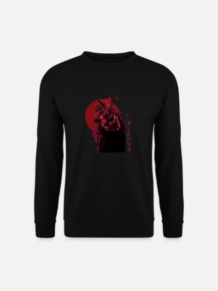 Japanische Oni Maske Dämon Hannya Oger - Unisex Pullover - Schwarz