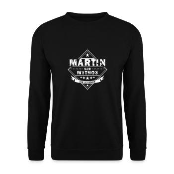 Ich bin Martin und die Legende - Unisex Pullover - Schwarz - Vorne - Alina (178cm) & Michal (187cm)