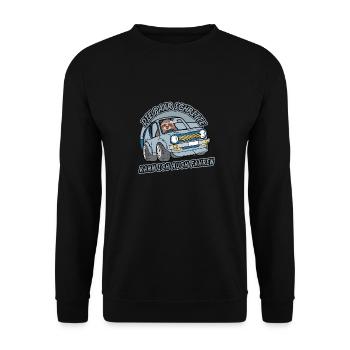 Die paar Schritte kann ich auch fahren. - Unisex Pullover - Schwarz - Vorne - Alina (178cm) & Michal (187cm)