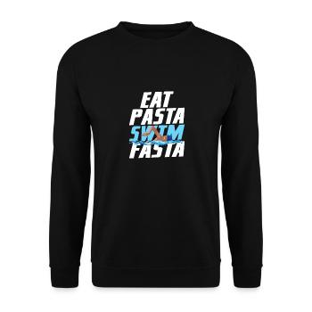 I Beat People With A Stick Swim Team Funny Swimmin - Unisex Pullover - Schwarz - Vorne - Alina (178cm) & Michal (187cm)