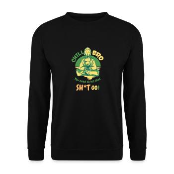 Méditation - Sweat-shirt Unisexe - noir - Devant - Alina (178cm) & Michal (187cm)