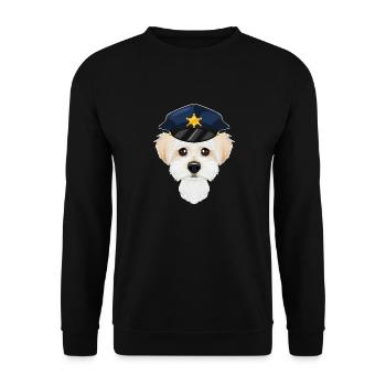 Police Maltese Canine Handler I Police Dog I - Unisex Sweatshirt - black - Front - Alina (178cm) & Michal (187cm)