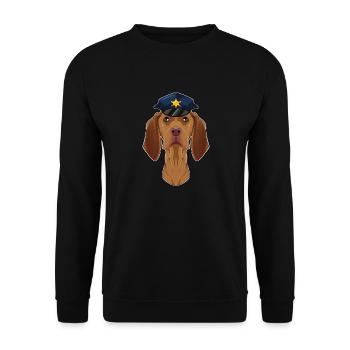Police Vizsla Canine Handler I Police Dog I - Unisex Sweatshirt - black - Front - Alina (178cm) & Michal (187cm)