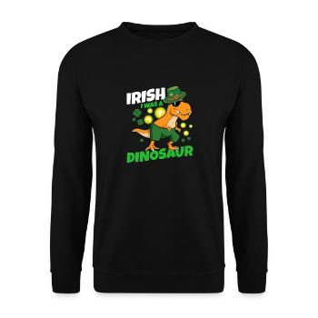 Irlandais J’étais un dinosaure Dino St Patricks Day Toddle - Sweat-shirt Unisexe - noir - Devant - Alina (178cm) & Michal (187cm)