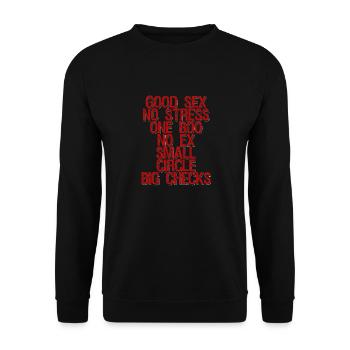 Bon sexe pas de stress - Sweat-shirt Unisexe - noir - Devant - Alina (178cm) & Michal (187cm)