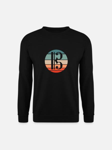 Bratschenschlüssel Bratsche Viola Bratschist - Unisex Pullover - Schwarz
