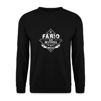 Ich bin Fabio und die Legende - Unisex Pullover - Schwarz - Vorne - Alina (178cm) & Michal (187cm)