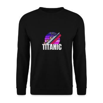 Titanic April 1912 Vintage Kreuzfahrtschiff - Unisex Pullover - Schwarz - Vorne - Alina (178cm) & Michal (187cm)