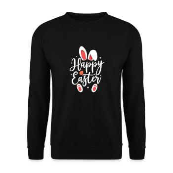 Happy Easter Easter Gift - Unisex Pullover - Schwarz - Vorne - Alina (178cm) & Michal (187cm)