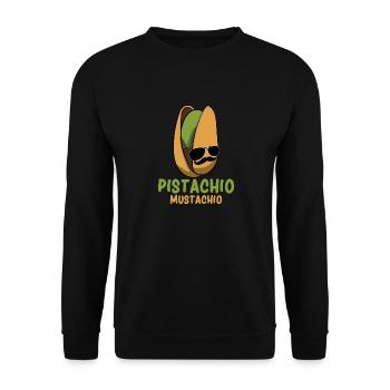 Pistachio Mustachio Mustache Nut Pistachios - Unisex Sweatshirt - black - Front - Alina (178cm) & Michal (187cm)